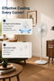 Kumtel KTF-350 Ventilador con Altura Ajustable Blanco